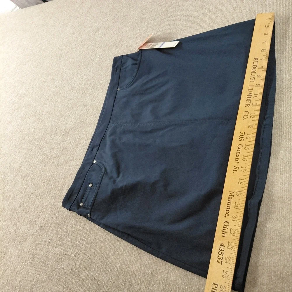 Hearts Of Palm Navy Blue Womens Skort Size 18 NEW Skirt Built In Shorts Pockets